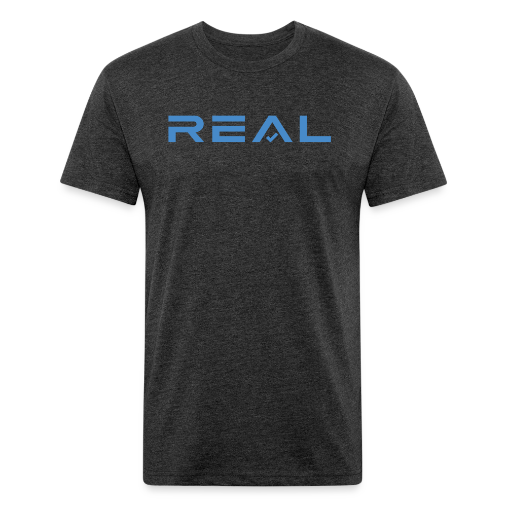 Fitted Cotton/Poly T-Shirt by Next Level - heather black