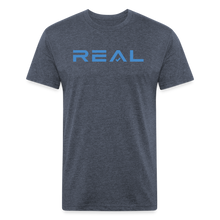 Load image into Gallery viewer, Fitted Cotton/Poly T-Shirt by Next Level - heather navy