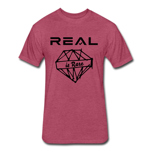 Men's 'Real is Rare' BL Tee - heather burgundy