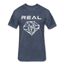 Load image into Gallery viewer, Fitted Cotton/Poly T-Shirt by Next Level - heather navy