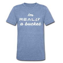 Load image into Gallery viewer, Bucket script tee - heather Blue