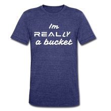 Load image into Gallery viewer, Bucket script tee - heather indigo
