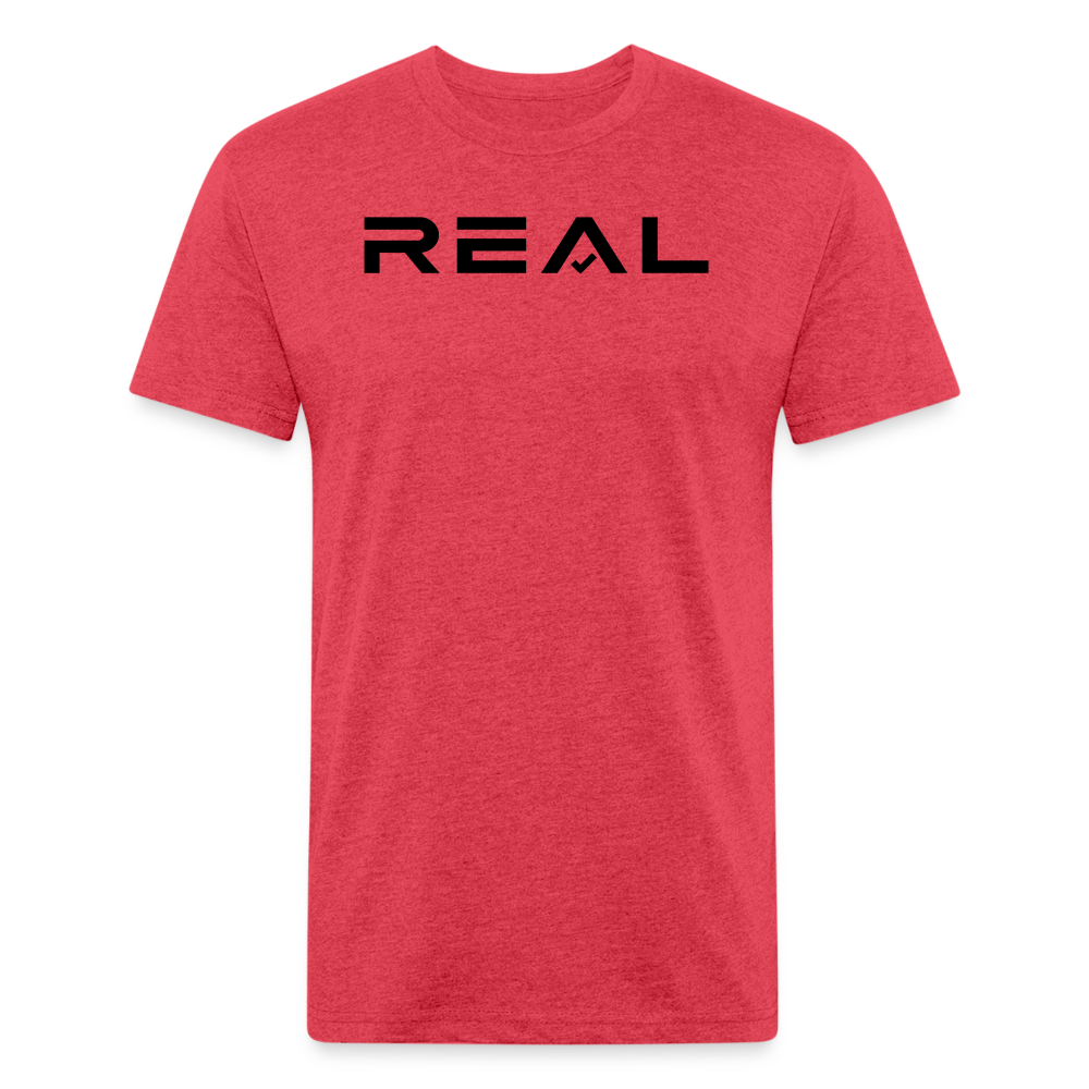 Black Logo - heather red