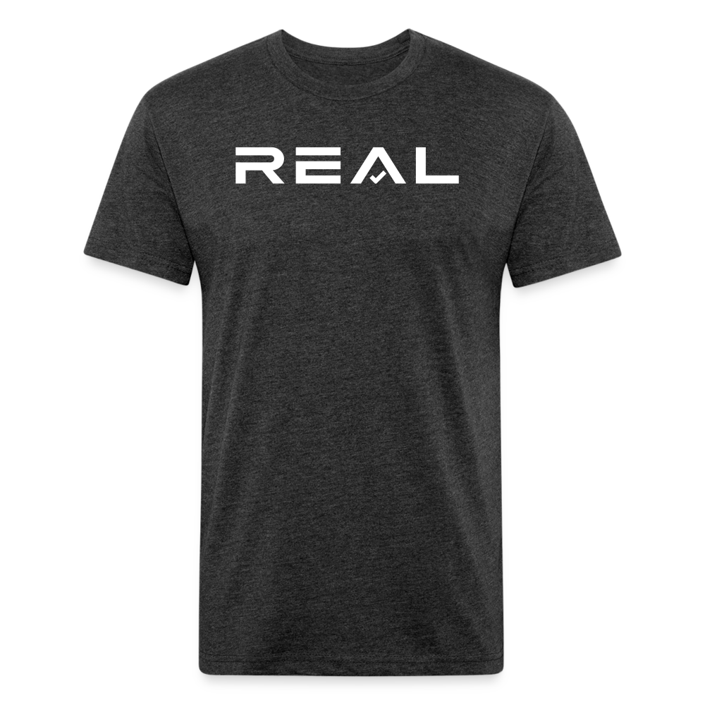 White Logo - heather black