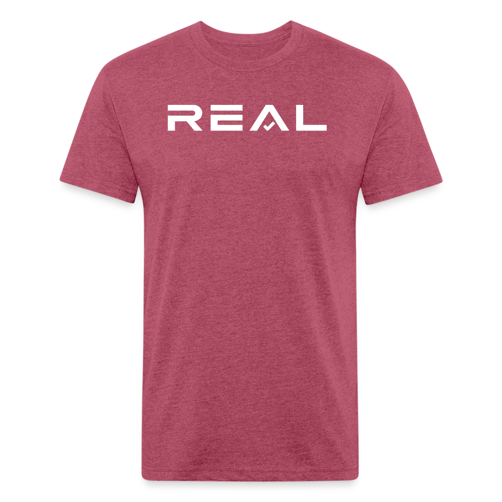 White Logo - heather burgundy