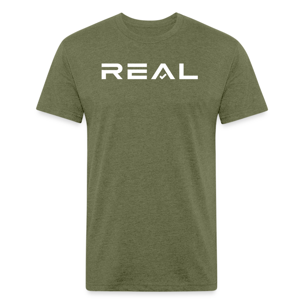 White Logo - heather military green