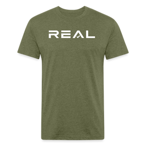 White Logo - heather military green