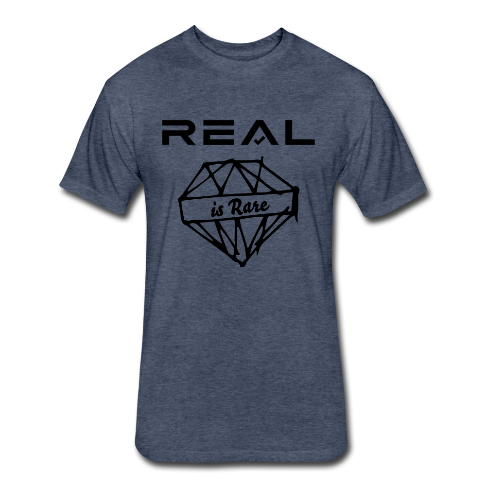Men's 'Real is Rare' BL Tee - heather navy