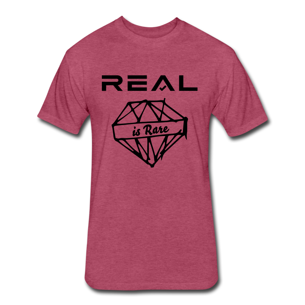 Men's 'Real is Rare' BL Tee - heather burgundy