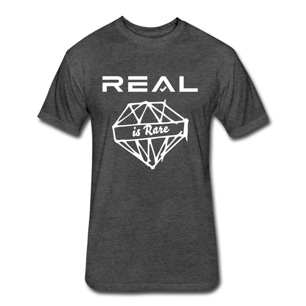 Fitted Cotton/Poly T-Shirt by Next Level - heather black