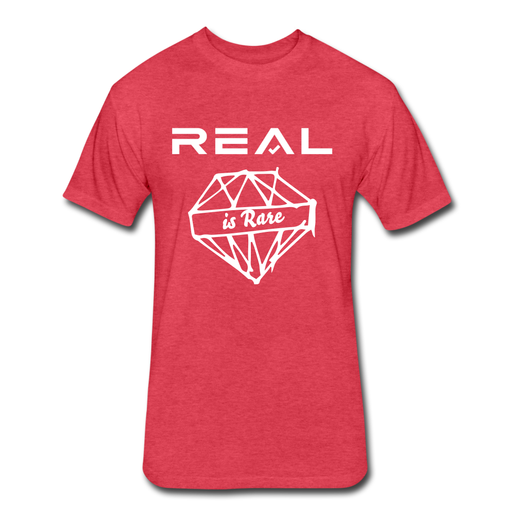 Fitted Cotton/Poly T-Shirt by Next Level - heather red