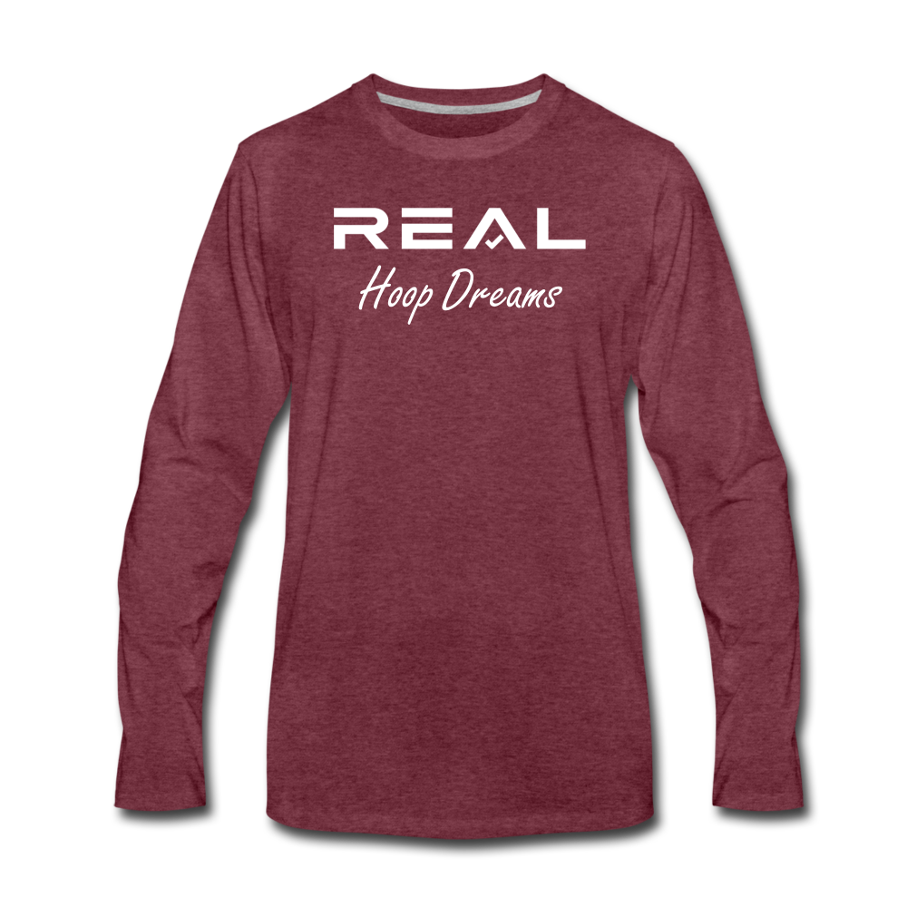 Long Sleeve Hoop Dreams - heather burgundy