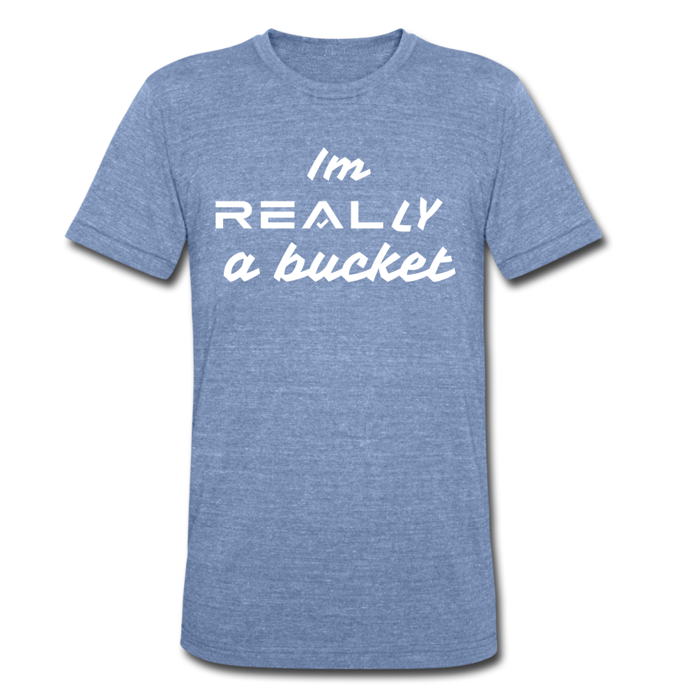Bucket script tee - heather Blue