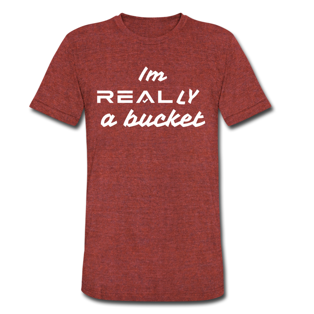 Bucket script tee - heather cranberry