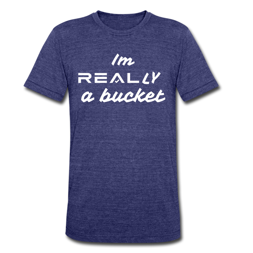 Bucket script tee - heather indigo