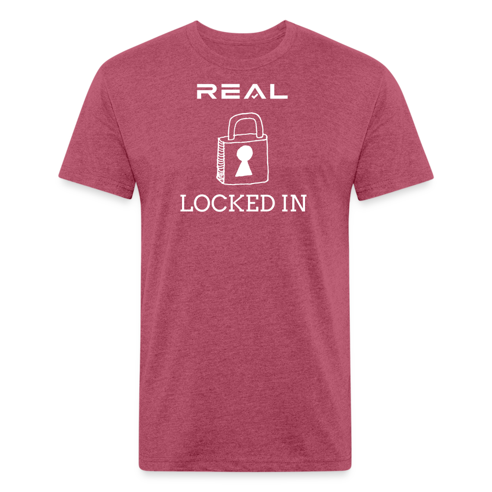Locked In Tee - heather burgundy